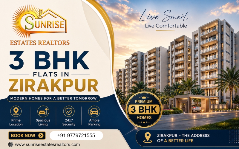 3 BHK Flats in Zirakpur